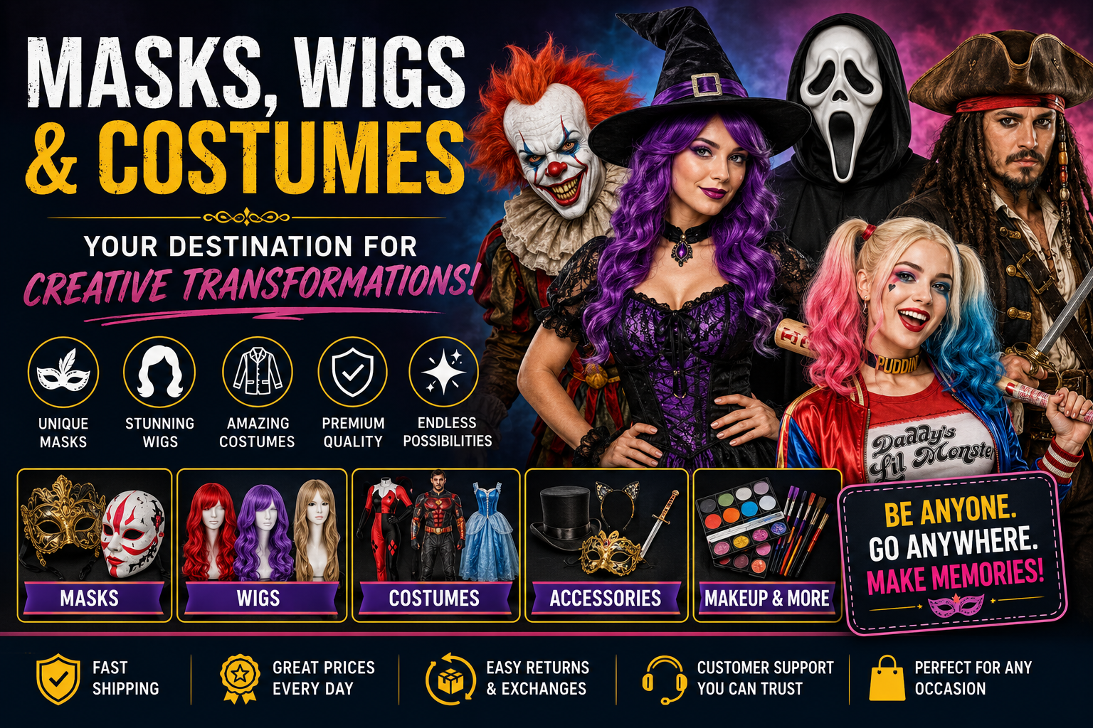 Masks, Wigs & Costumes: Your Destination for Creative Transformations